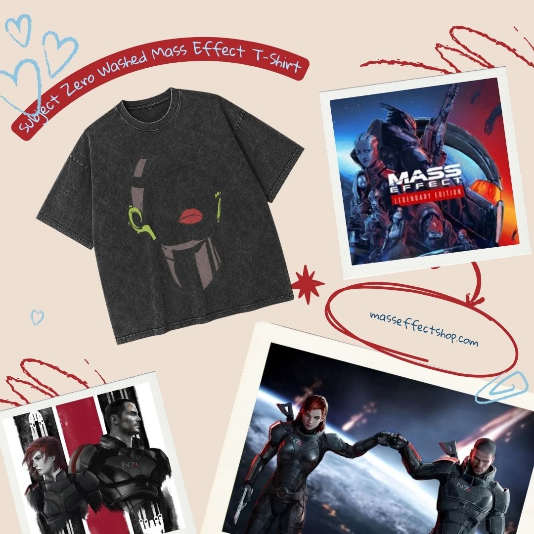 Subject Zero PTTT1806 Washed  Mass Effect T-Shirts